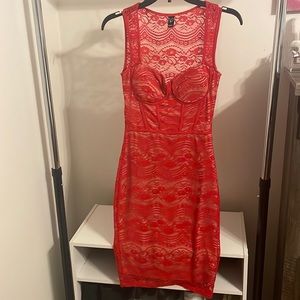 red lace dress